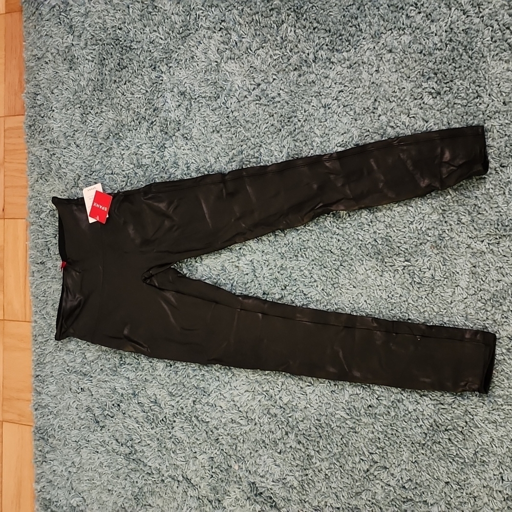 Spanx faux leather leggings nwt
